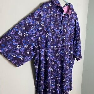 Westport Purple All-Over Graphic Polo Men’s Size 2XT